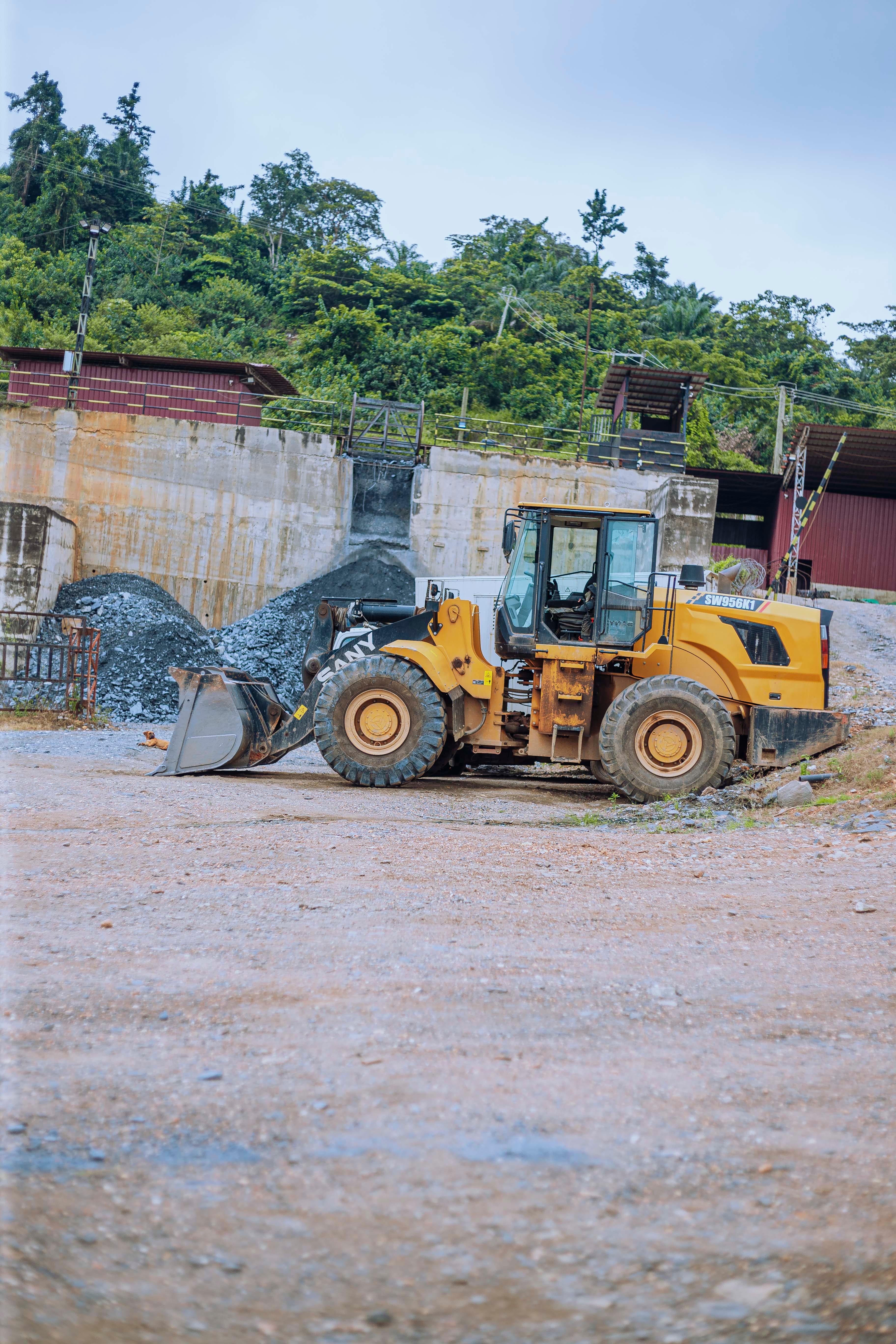 Yellow wheel loader at Smart Micky mining site