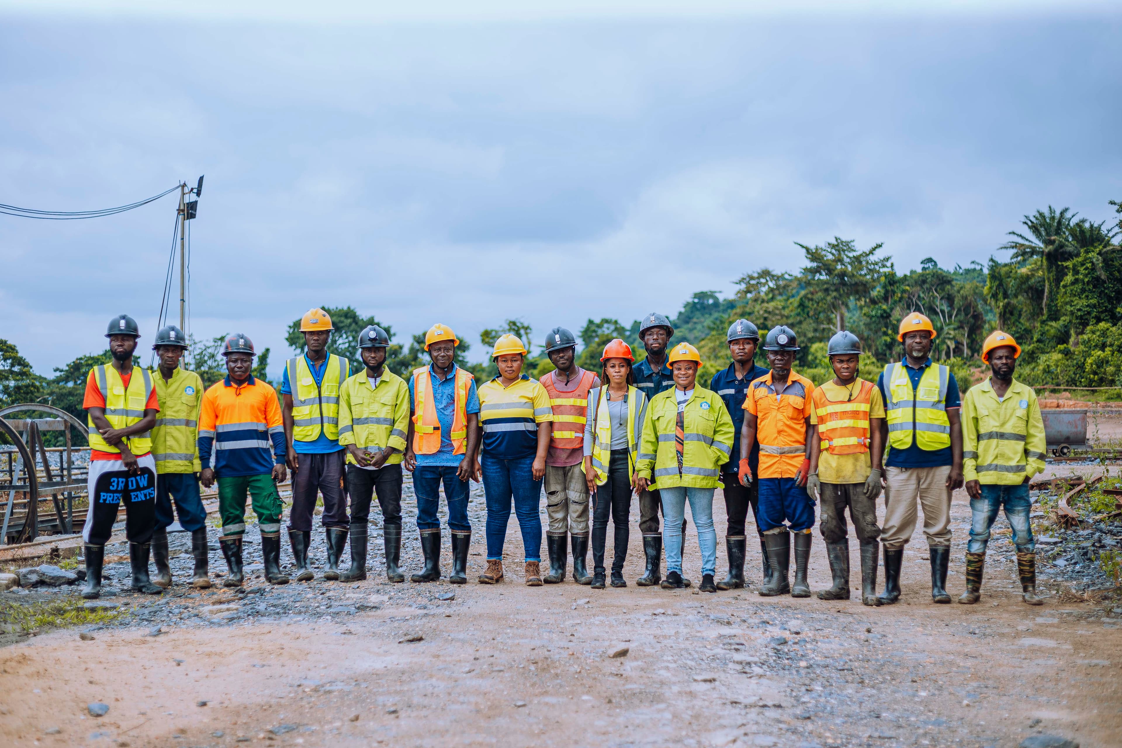 Smart Micky Limited workers group photo at the mining site